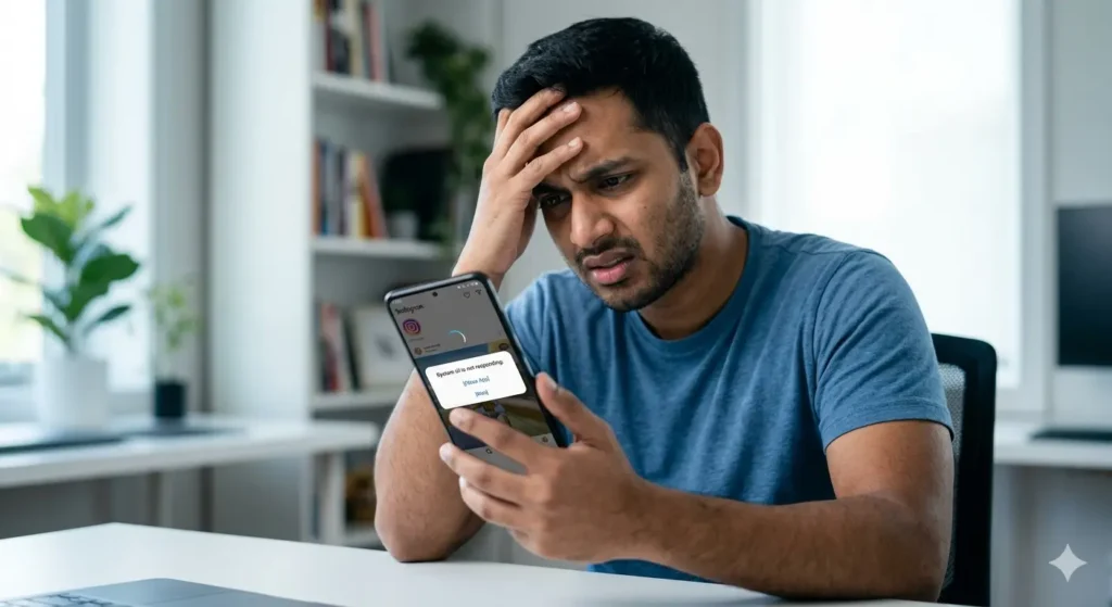 Slow phone se pareshan frustrated user Mobile Hang Problem Solution ke liye