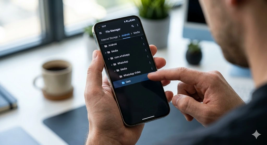Phone ki Internal Storage Kaise Khali Kare? 10 Pro Tarike WhatsApp sent folder se media delete karke phone ki internal storage kaise khali kare